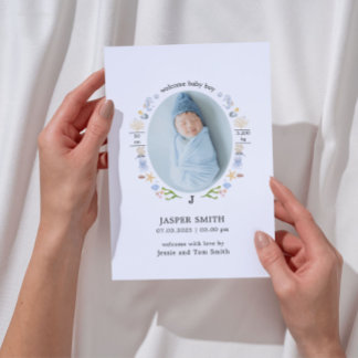 Ocean Birth Announcement – Minimalist & Modern