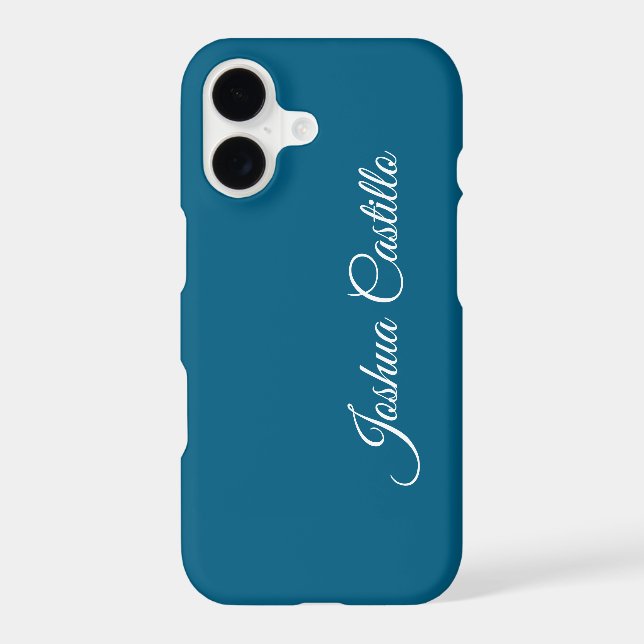 Ocean Bleu Calligraphie Simple Nom Professionnel (Verso)
