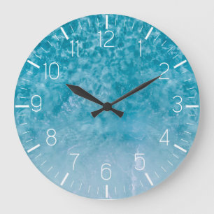 Océan bleu - horloge murale