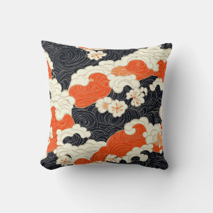 Ocean Blossom Throw Pillow