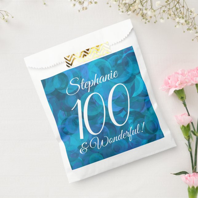 Ocean Blue 100 and Wonderful Birthday Party Favour Bag (Sealed)