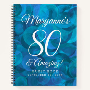 Ocean Blue 80 and Amazing Birthday Party Notebook