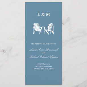 Ocean Blue Adirondack Chairs Ceremony Program