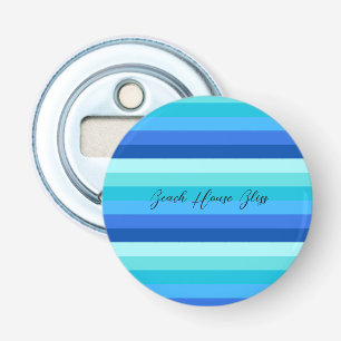 Ocean Blue and Green Striped Bottle Opener