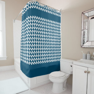 Ocean blue and white Modern Sharp Waves