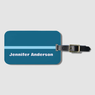 Ocean Blue Colour Personalized Name Luggage Tag