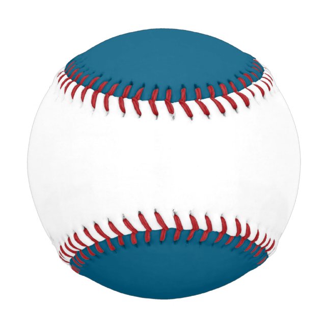 Ocean Blue Custom Baseball Personalized Sports Bal (Front)