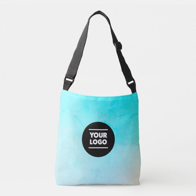 Ocean Blue Customized Logo Crossbody Bag (Front)