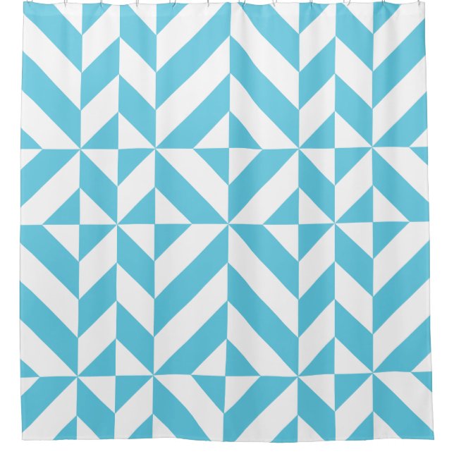 Ocean Blue Geometric Deco Pattern (Front)