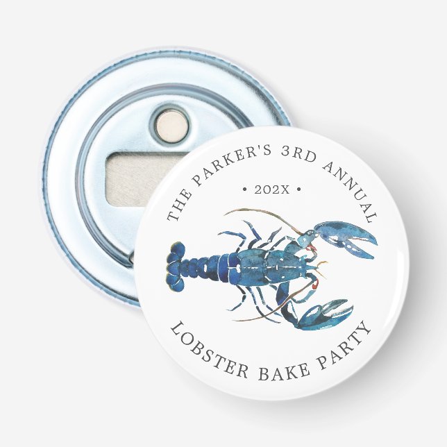 Ocean Blue Lobster Bake Custom Bottle Opener (Front)