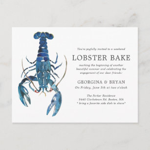 Ocean Blue Lobster Bake Postcard