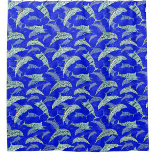 Ocean Blue Marine Animals Dolphins Marlins