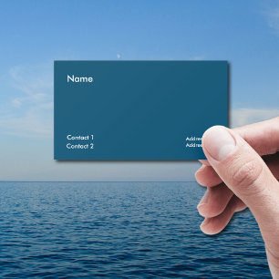 Ocean Blue Minimalist - add QR code Business Card