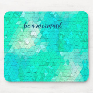 Ocean Blue Mosiac Pattern Be a Mermaid Gel Mouse P Mouse Pad