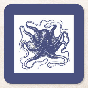 Ocean Blue Octopus Coaster
