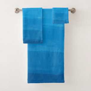 Ocean Blue Ombre Bath Towel Set