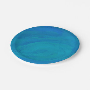 Ocean Blue Paper Plate