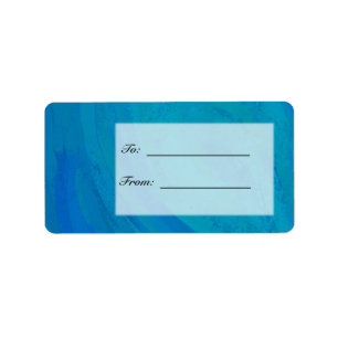 Ocean Blue Party Label