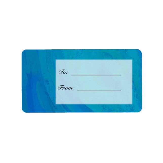 Ocean Blue Party Label (Front)