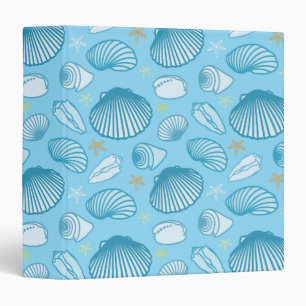 Ocean Blue Pattern Binder
