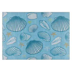 Ocean Blue Pattern Cutting Board
