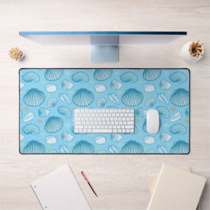 Ocean Blue Pattern Desk Mat