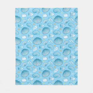 Ocean Blue Pattern Fleece Blanket