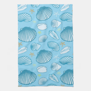 Ocean Blue Pattern Kitchen Towel