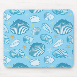 Ocean Blue Pattern Mouse Pad