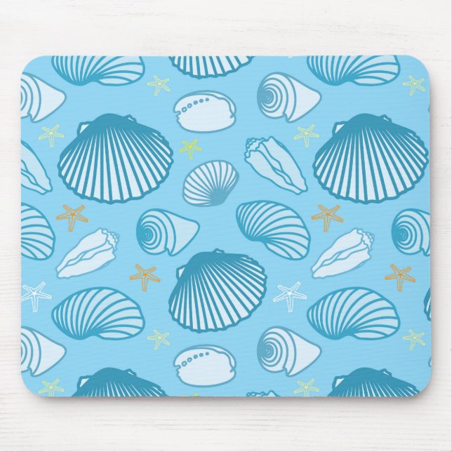 Ocean Blue Pattern Mouse Pad (Front)