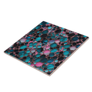 Ocean Blue Pink Gold Marble Popular Collection Tile