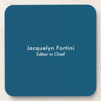 Ocean Blue Plain Elegant Modern Minimalist Coaster