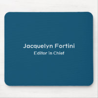 Ocean Blue Plain Elegant Modern Minimalist Name