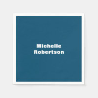 Ocean Blue Plain Minimalist Add Own Name