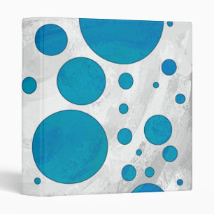 Ocean Blue Polka Dots Binder