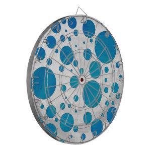 Ocean Blue Polka Dots Dartboard