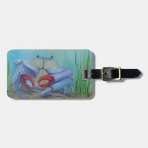 Ocean Blue Sea Crab Custom Luggage Tag