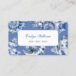 Ocean blue seashells business card