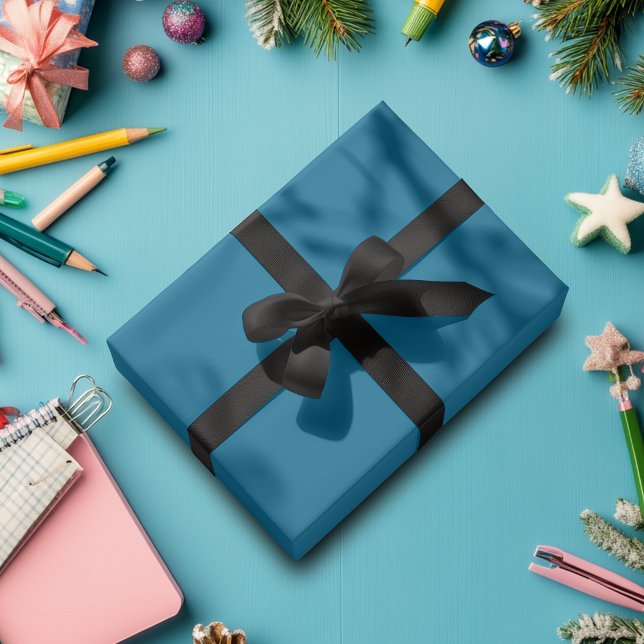 Ocean Blue Solid Colour | Classic | Elegant Wrapping Paper (Creator Uploaded)
