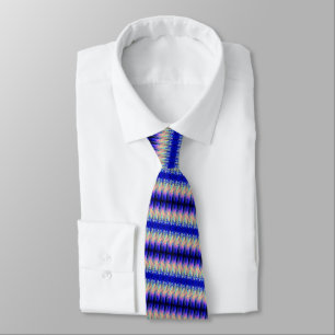 Ocean Blue Striped Neck Tie