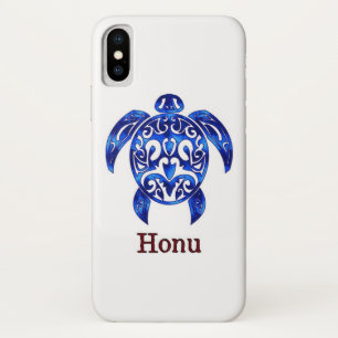 Ocean Blue Tribal Hawaiian Sea Turtle Case-Mate iPhone Case