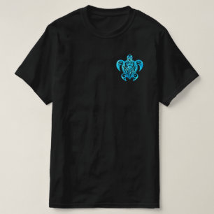 Ocean Blue Tribal Hawaiian Sea Turtle T-Shirt
