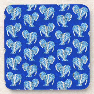 Ocean Blue Tribal Tattoo Manatees Coaster
