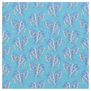 Ocean Blue Tribal Tattoo Manatees Fabric