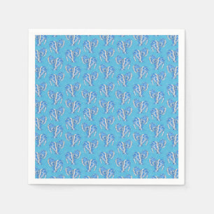 Ocean Blue Tribal Tattoo Manatees Napkin