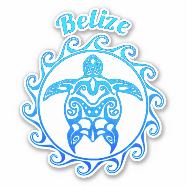 Ocean Blue Tribal Turtle Belize (Front)