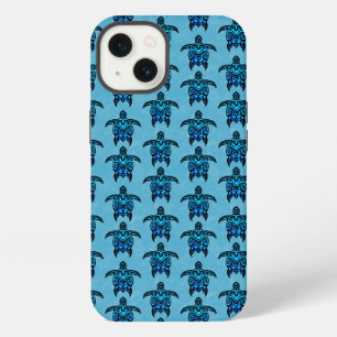 Ocean Blue Tribal Turtles iPhone 13 Case