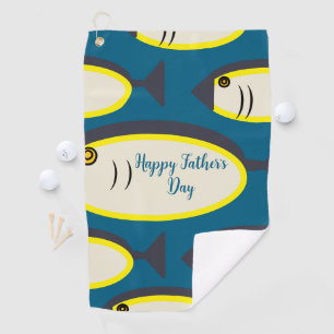 Ocean Blue Tuna Fish Marine Animal Father's Day Golf Towel