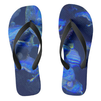 Ocean Blue Water Marble Summer Beach Flip-Flops Flip Flops