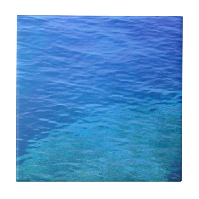 Ocean blue water waves tile (Front)